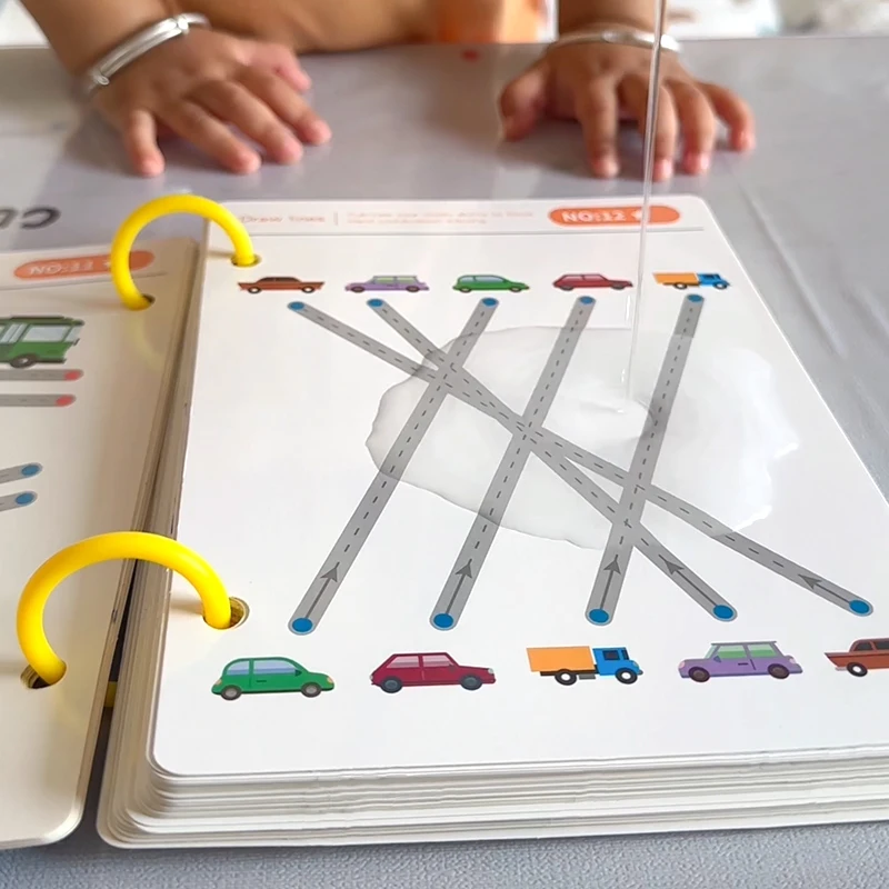 34/64/96 Page Reusable Magic Tracing Workbook Educational Drawing Pen Control Training Learning Educational Toys Birthday Gifts