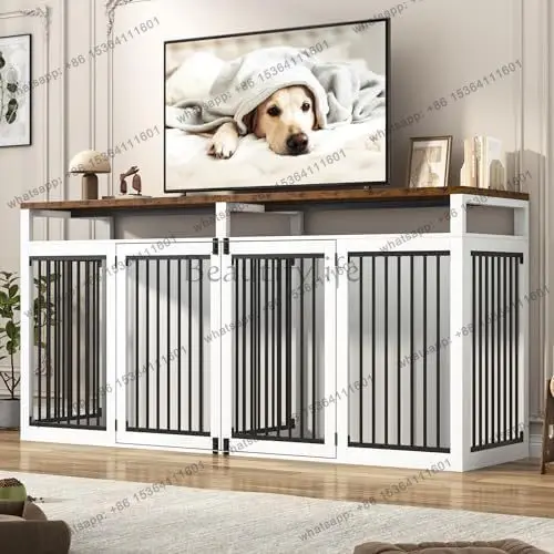 

X4 Wooden Pet Dog House Simple Durable Dog Cage for Small and Medium Dogs Indoor Pet Furniture