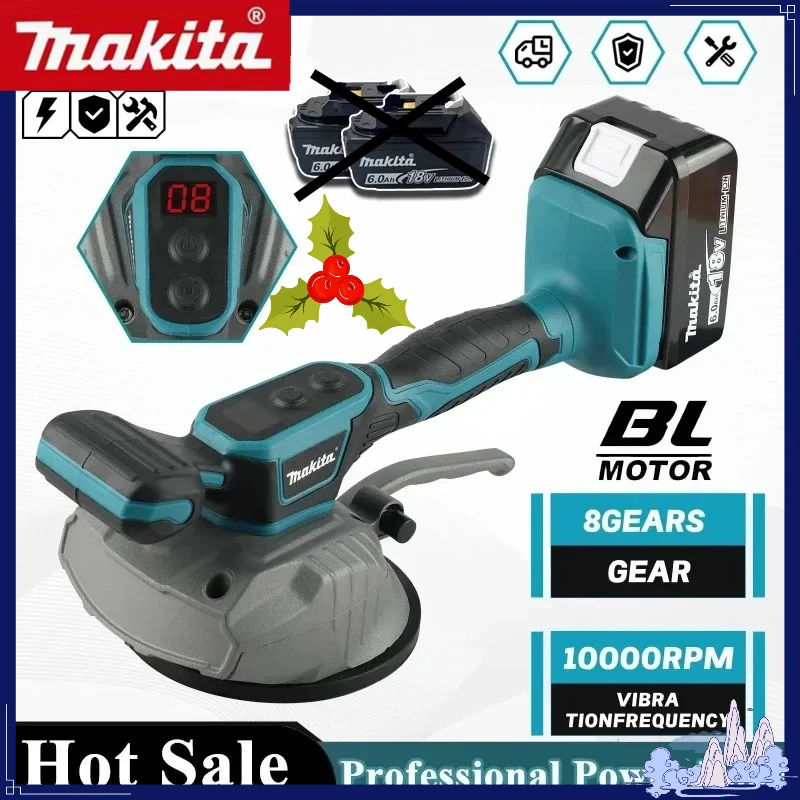 

Makita Tile Laying Machine Fit 18V 20Vwith 8 Speed Adjustment High Capacity for Wall & Floor Vibration Home Decoration Tool