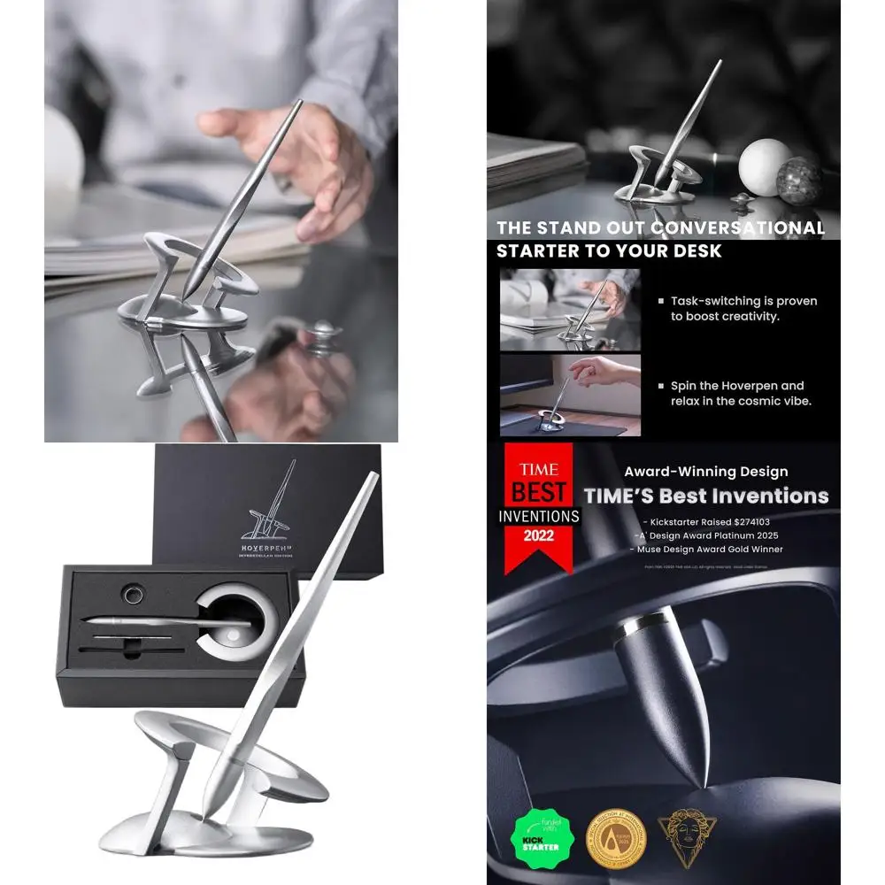 

German-crafted Interstellar Ballpoint Pen with Magnetic Starlight Silver Finish