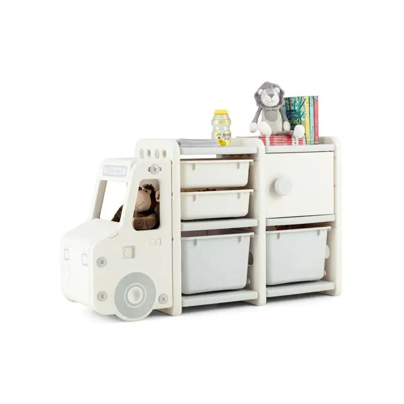 

Милый органайзер для грузовиков с пластиковыми контейнерами для хранения детских комнат и игровых комнат