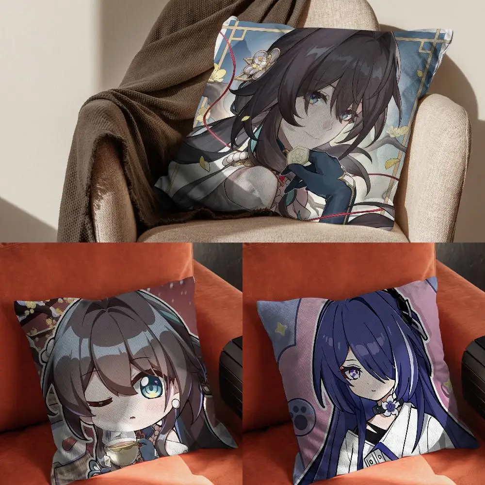 

Honkai Star Rail Pillow Case For Car Pillows 60x60 Cushions Luxury Double Sided Cover Home And Decoration Sofa 30x30