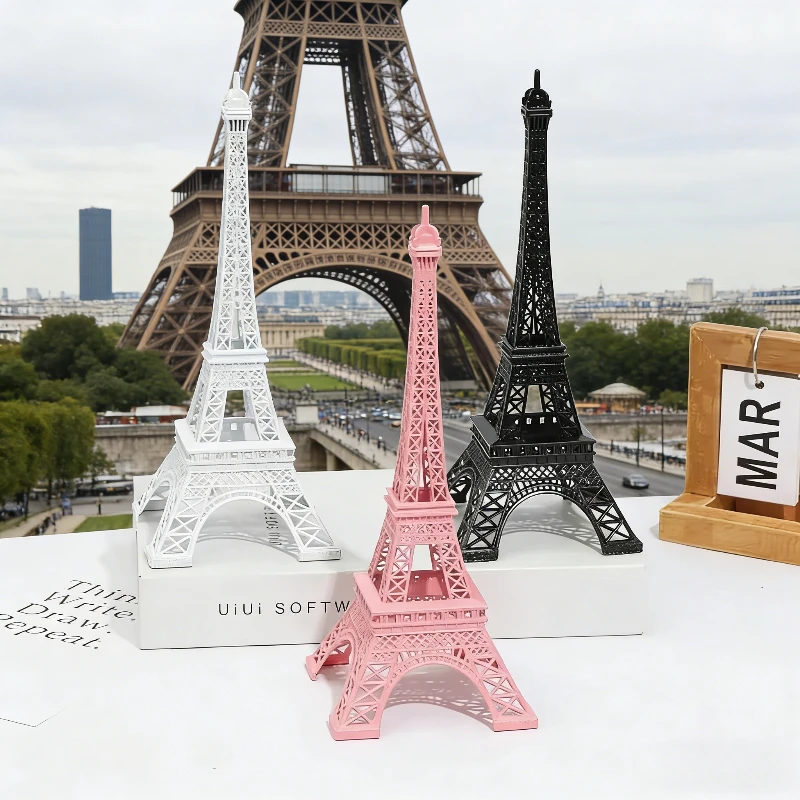 Modelo de la Torre Eiffel, Estatua Artesanal de Estilo Europeo, Decoración Creativa para el Hogar, Adorno de Mesa, Recuerdo de Viaje, Regalo