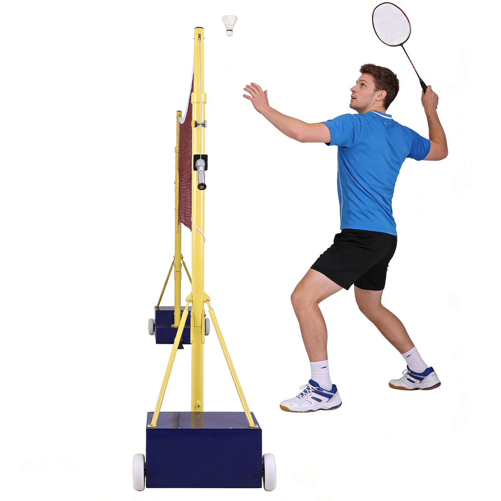 

Регулируемая по высоте портативная стойка для бадминтонной сетки, универсальная, идеально подходит для занятий спортом на открытом воздухе