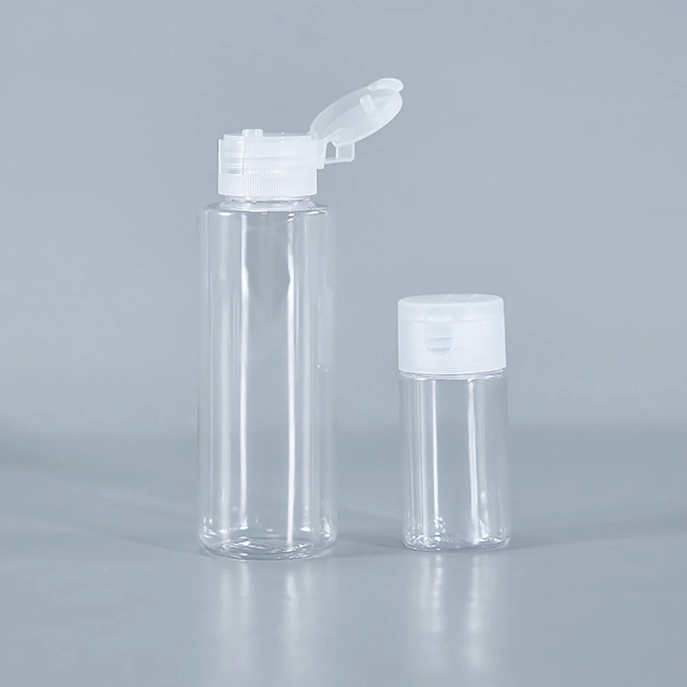 6 قطع من زجاجات الضغط البلاستيكية الشفافة القابلة لإعادة الملء للسفر لوشن شامبو وغسول الجسم والعناية بالبشرة والمكياج #1