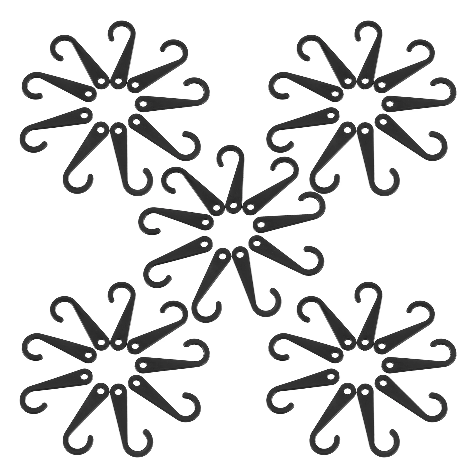 

500pcs Sock Display Hooks Black J-shaped Retail Hangers Plastic Hat Garment Hooks Long Term Durability