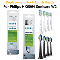 4/8PCS Toothbrush Heads Replacement Toothbrush Heads Electric Toothbrush Head For Philips HX6064 Sonicare W2 White Or Black