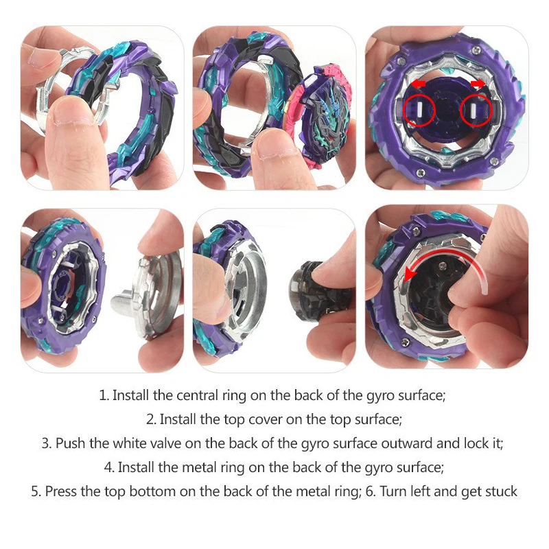 Single B-186 DB Roar Bahamut Bey Only B186 Spinning Top Without Launcher Box Kids Toys For Children