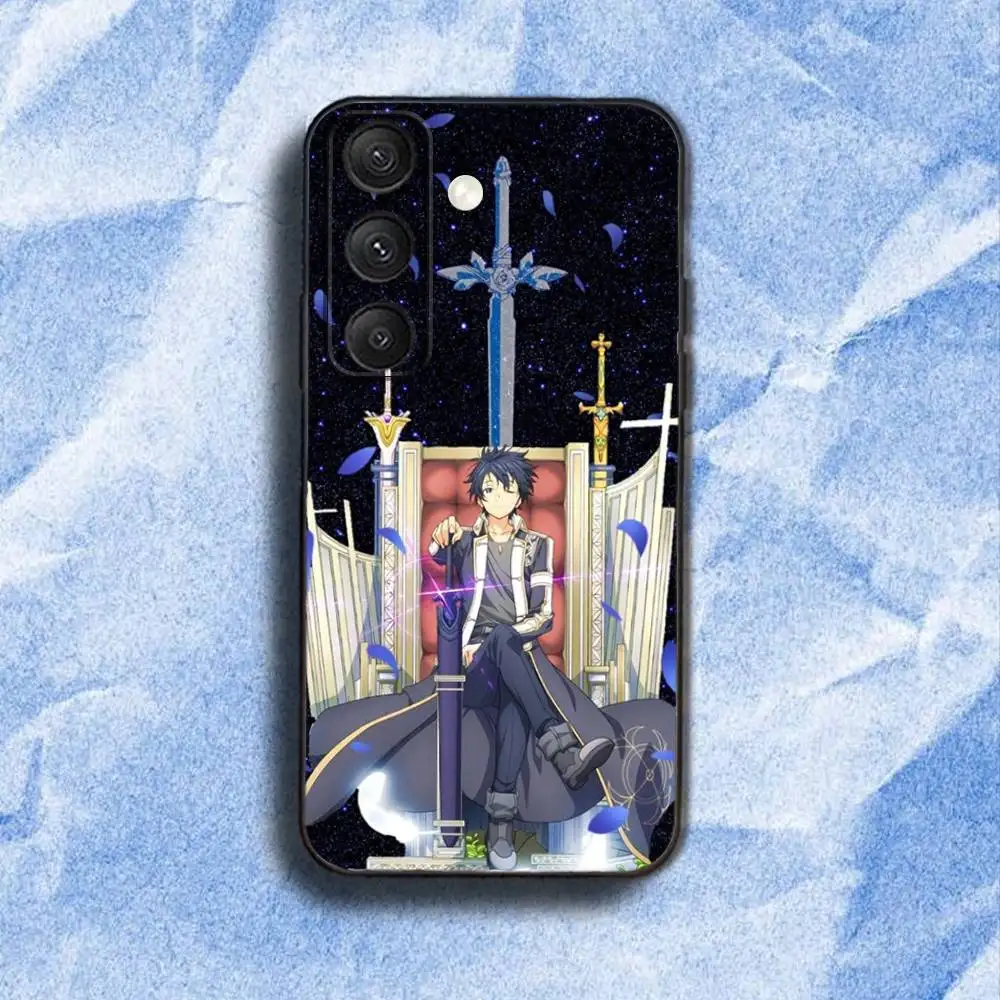Sword Art O-Online SAO Kirigaya Phone Case For Samsung S 25,24,23,22,30,21,10,9,Ultra,Plus,Lite,FE,4,5G Black Soft Case