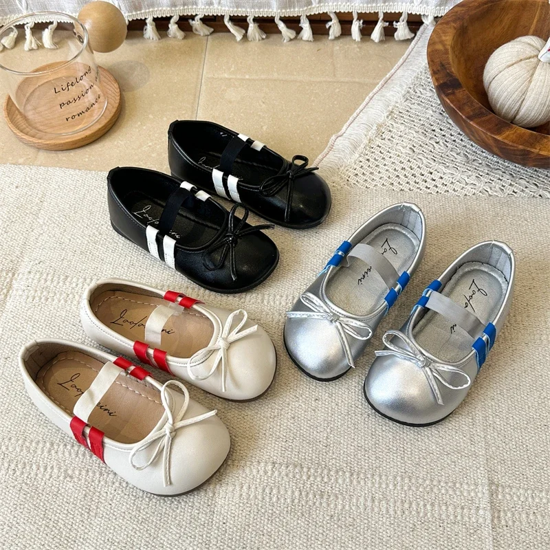 

Girls Ballet Flats Mary Jane Shoes Bowknot Girls Princess Dress Shoes Kids Party School Casual Leather Footwear Childrens Shoes