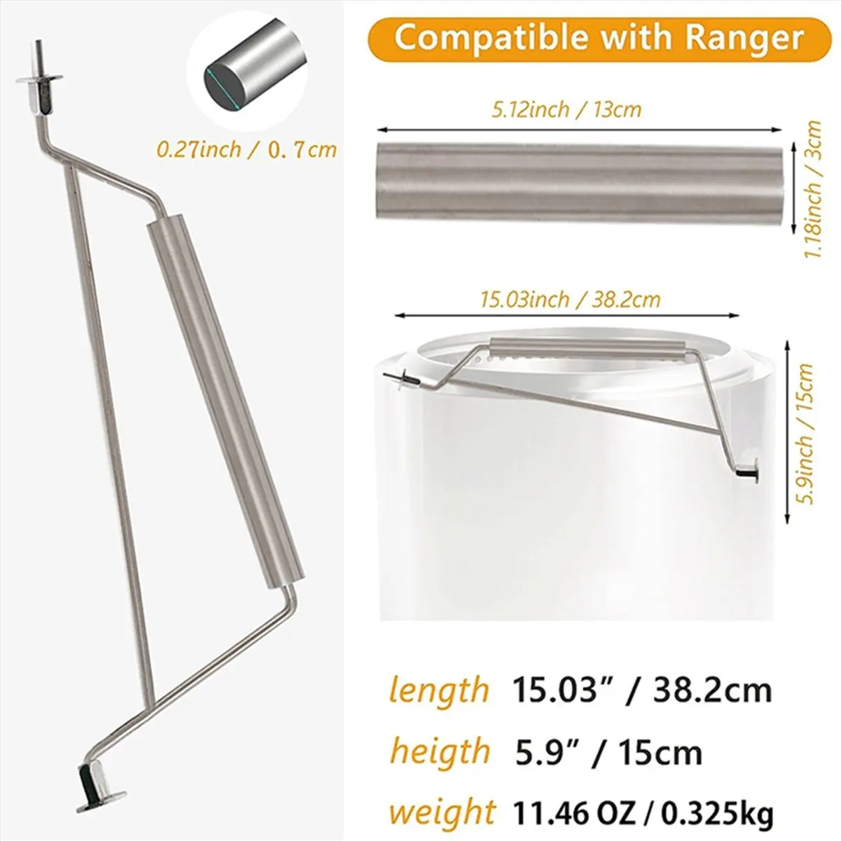For Bonfire Fire Pit Handle Accessory Great Portable Camping Outdoor Fire Pit Tool for Camp Equipment-A57M