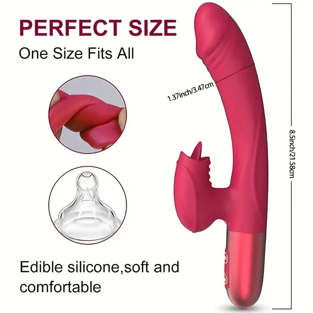 Vibrator For Women G Spot Vaginal Stimulator With Licking & Vibrating Heating Realistic Vibrator Dildo Adult Sex Toys for Women