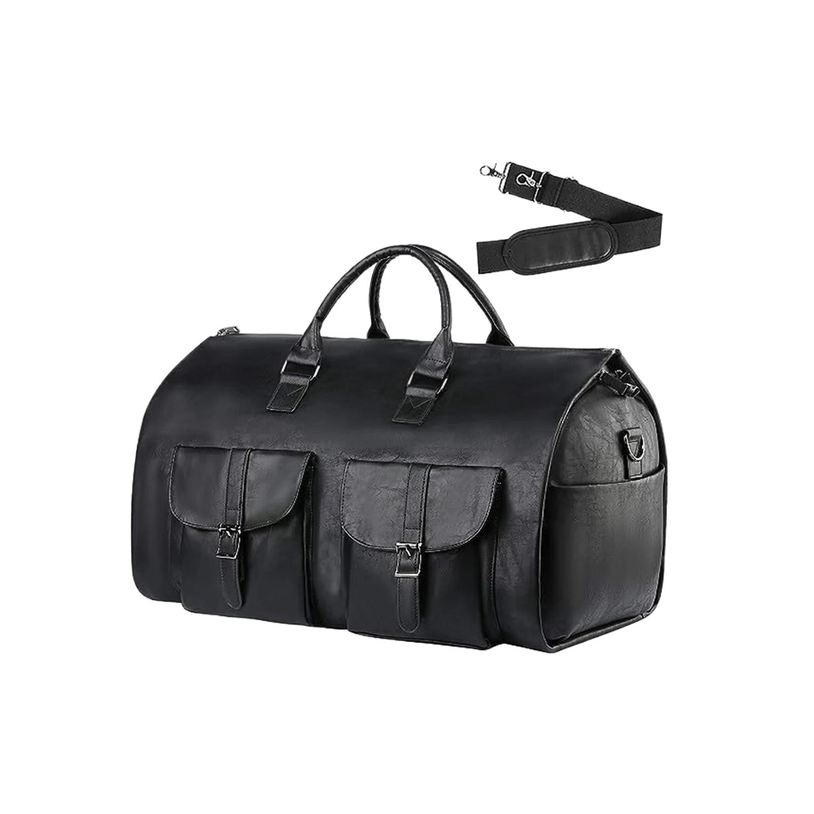 

Convertible Travel Clothing Carry On Luggage Bag Waterproof PU Leather Convertible Travel Clothing