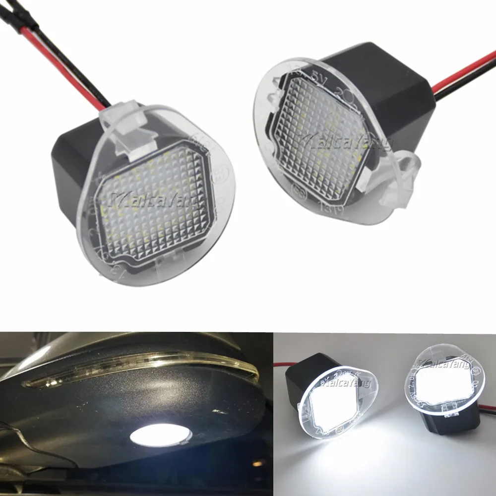 

2Pcs/set CANbus LED Under Side Mirror Puddle Light For Jeep Grand Cherokee 2014 2015 2016 2017 White 6000K Car Accessories