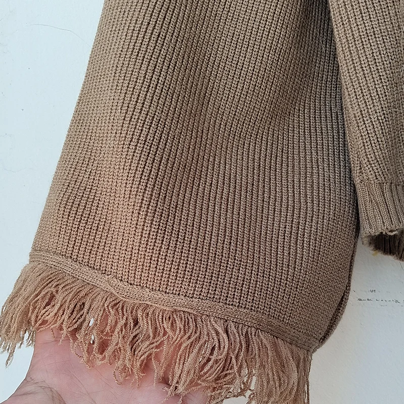 Women Autumn Luxury Fox Fur Stripe Cardigan Feminino Elegant Knitwear Cardigans Sweater Long Sleeve Winter Open Stitch Female