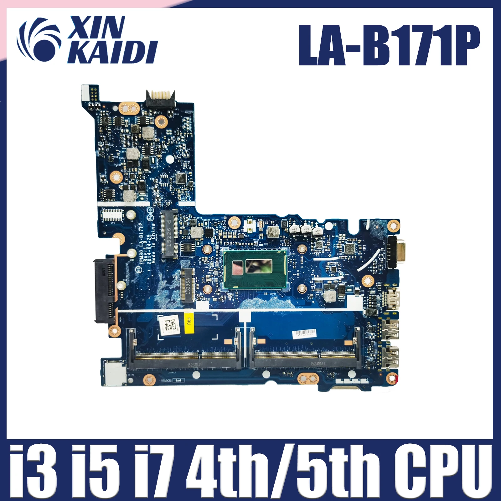 LA-B171P Mainboard For HP Probook 430 G2 Laptop Motherboard 774515-001 798060-601 With i5 4th Gen CPU