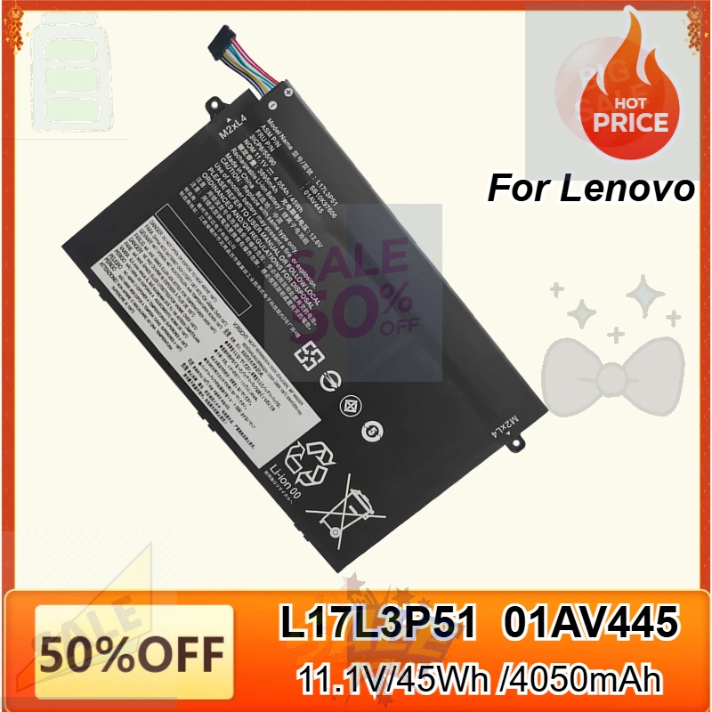 

L17L3P51 New Laptop battery for Lenovo Thinkpad E480 E490 L17C3P51 L17M3P51 L17M3P52 01AV445 01AV447 01AV448 E41-50