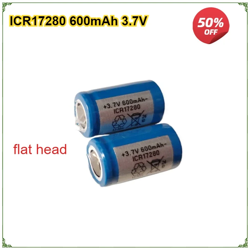 2pcs/lot ICR17280 17280 3.7V 600mAh Electric Toothbrush Rechargeable  Lithium Ion Battery