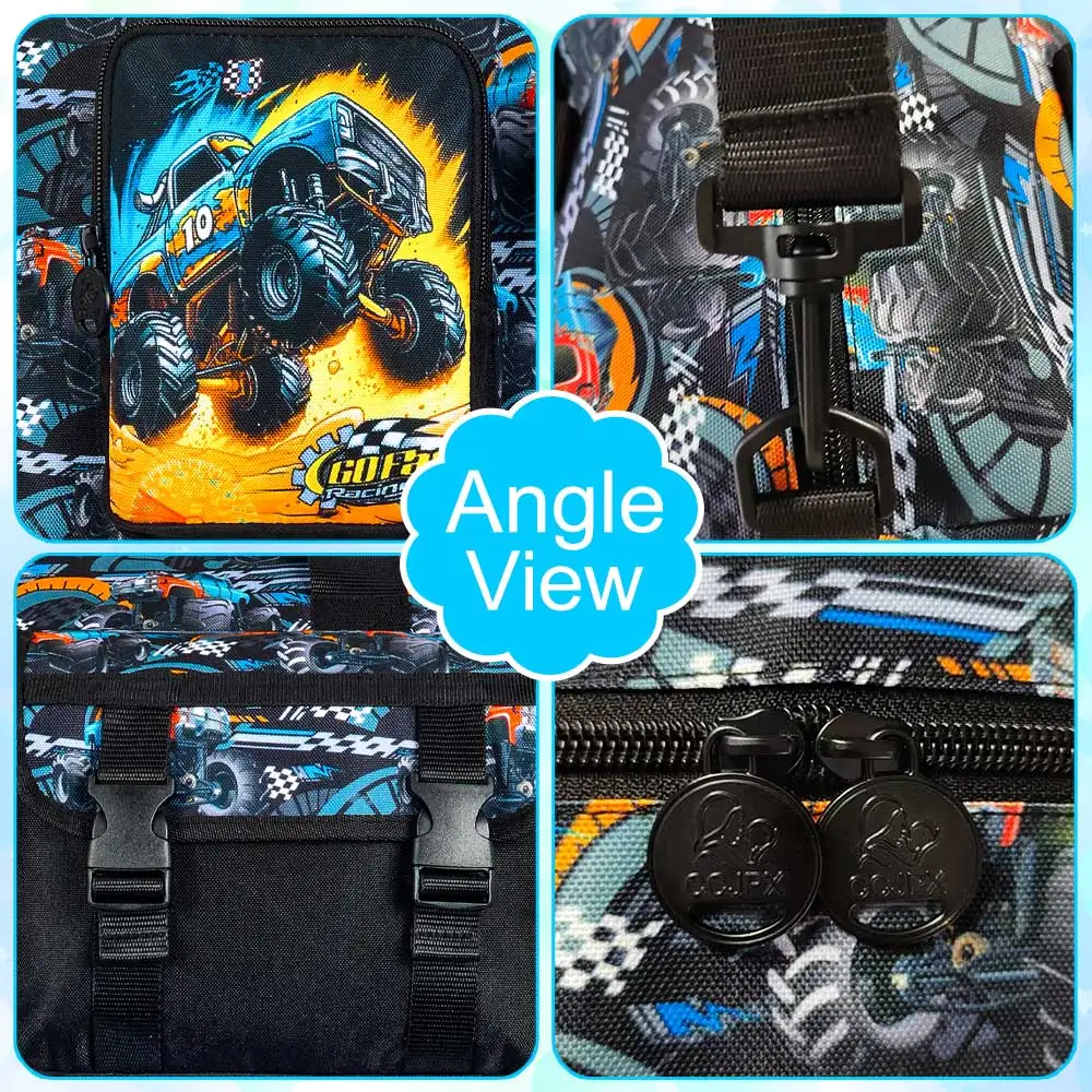 Duffle Bags for Kids, Boys Gym Bag TruckTravel Duffle Bag with Shoe Compartments Sports Teens Weekender Sleepover Carry On B