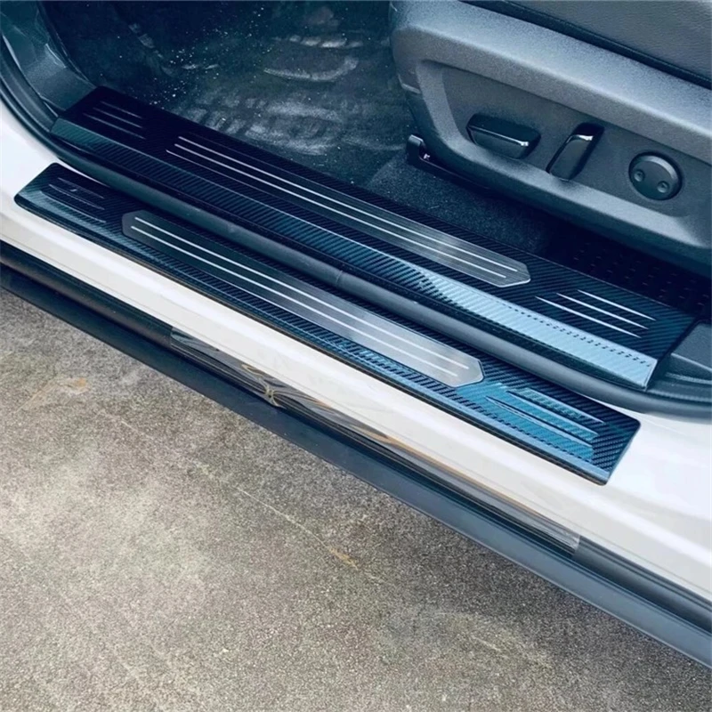 

WELKINRY For Nissan X-Trail T33 4th Gen 2021-2026 Rogue 3rd Gen Inner Car Doorsill Threshold Welcome Scuff Guard Foot Pedal Trim