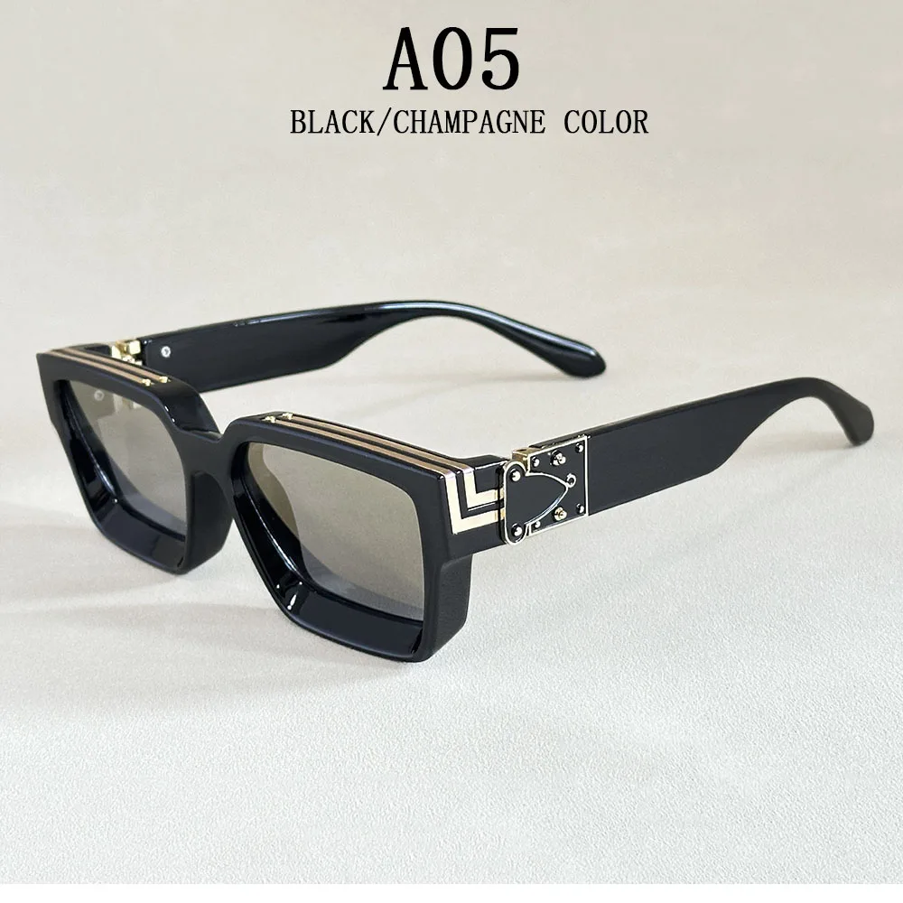 Quadratische Sonnenbrille für Herren, Retro-Millionär-Sonnenbrille für Damen, 2025, trendige Vintage-Urlaubsmode, Brille, Gafas De Sol Hombre Lunette – Detail 10