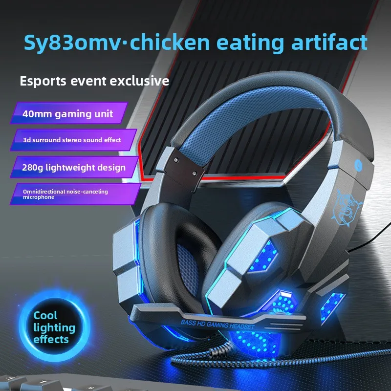 Wired PS4/PS5/Xbox/Smartphone/PC Headset Gaming Headset 120° Adjustable Gamer Headset with Noise Cancelling Microphone