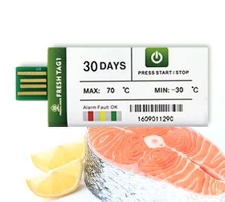 3 SZT. Freshliance Jednorazowy Rejestrator Temperatury USB Fresh Tag 1 Cyfrowy Rejestrator Danych z Obsługą OEM i ODM