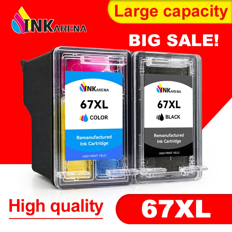 67XL Refillable Ciss Replacement For HP 67 For HP67 Ink Cartridge For HP Envy 4140 4152 4155 4158 1225 2732 2752 1225 2774 6052