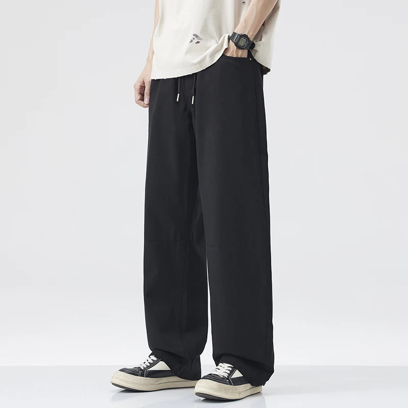 

Cooling Lenzing Men's Casual Pants Summer Thin Breathable Loose Straight Leg Trousers Faionable Drapey Lightweight Clothing