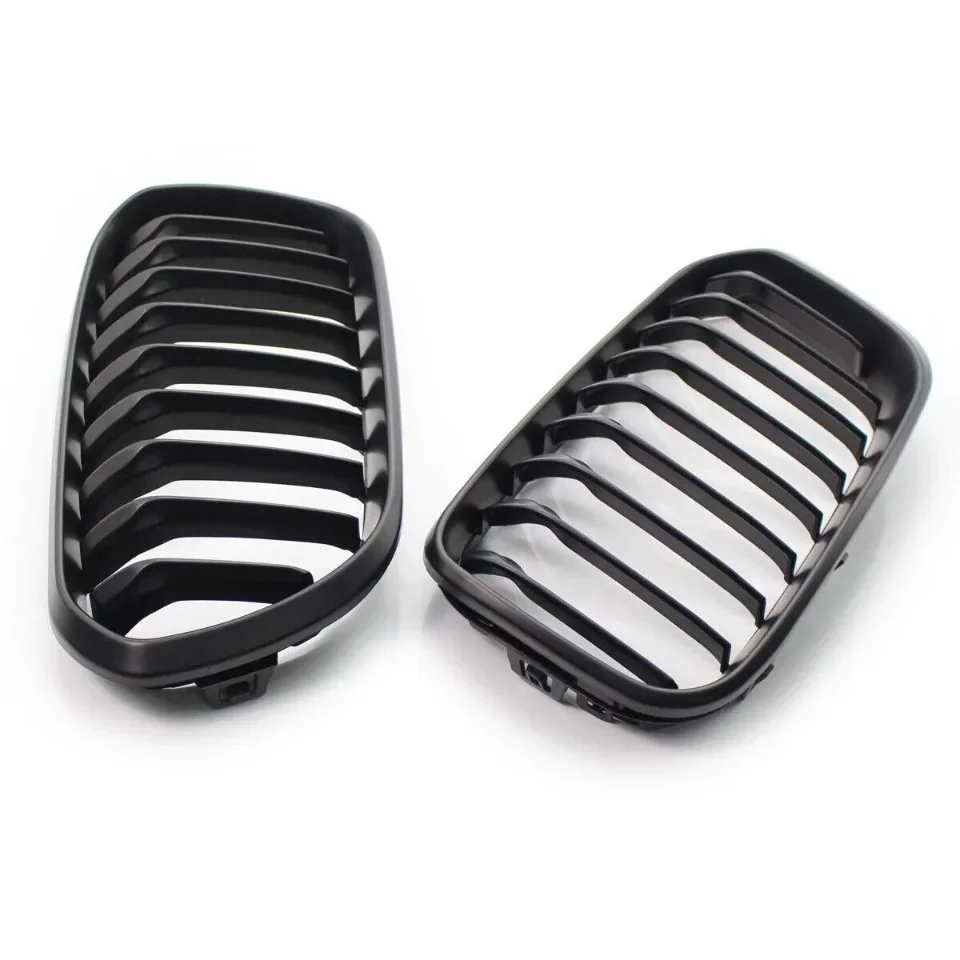 Xvip 1 Paar Front gitter für BMW 1er F20 F21 2013-2016 glänzend schwarzer Nieren grill Ersatz Racing Front stoßstangen gitter – Detail 4