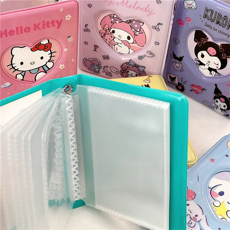 Sanrio Kawaii Hello Kitty Card Book Photo Album Anime Kuromi Melody Cinnamoroll 3-Inch Mini Truck Card Binder School Stationery