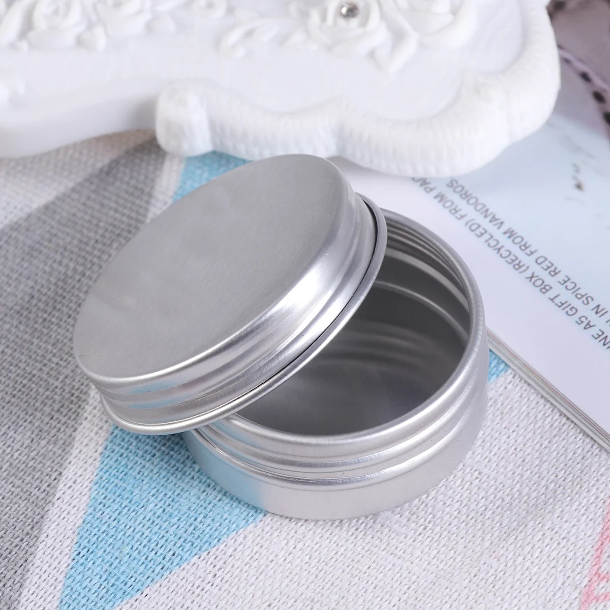 15ml Aluminiowy Okrągły Słoiczek Bezszwowa Pokrywka Lekki Pojemnik Podróżny Słoik na Krem Przenośny Szczelny Pojemnik na Kosmetyki na Balsam