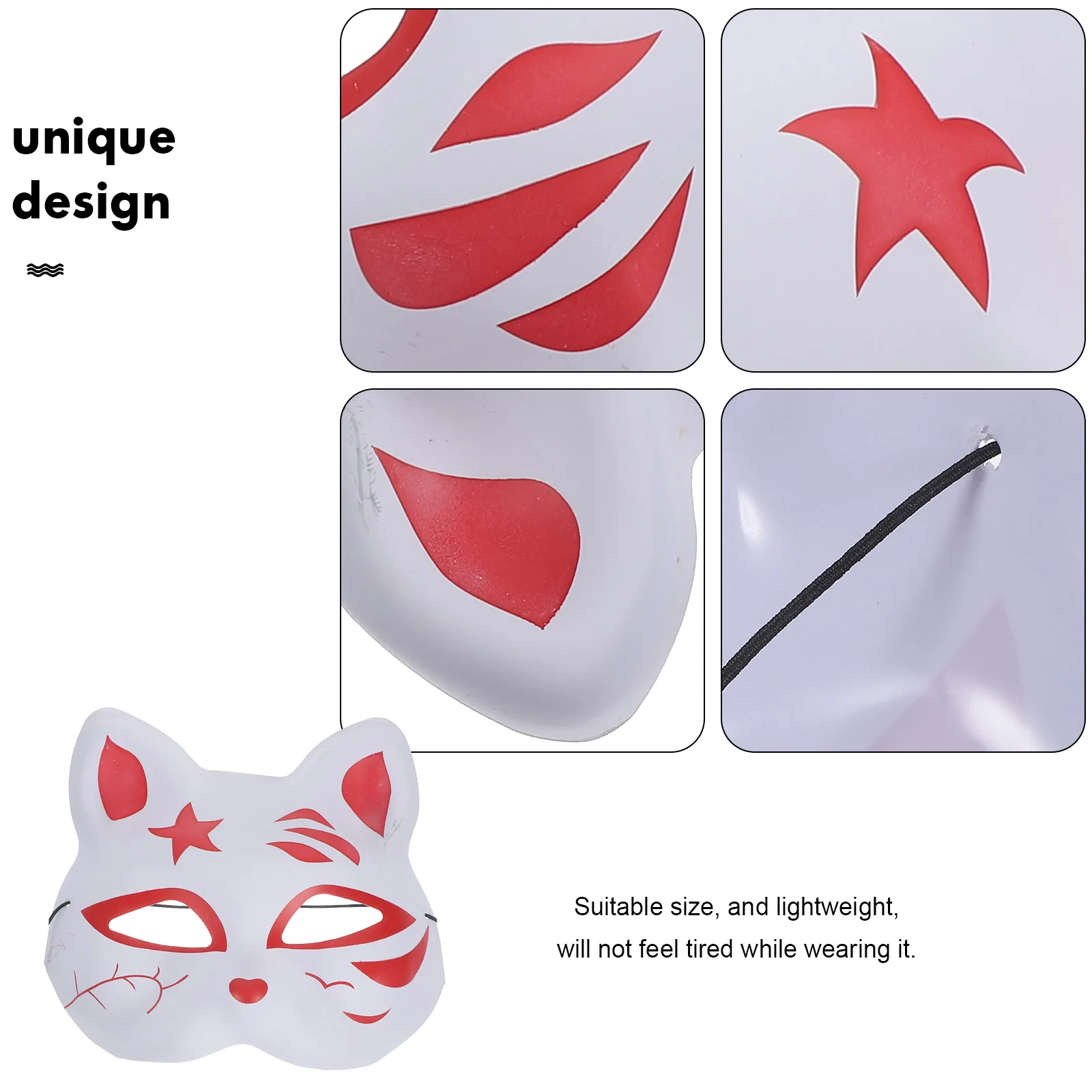 

Hefeng Cat Mask Cosplay Animation Japanese-style Tassel Party Suitable Size