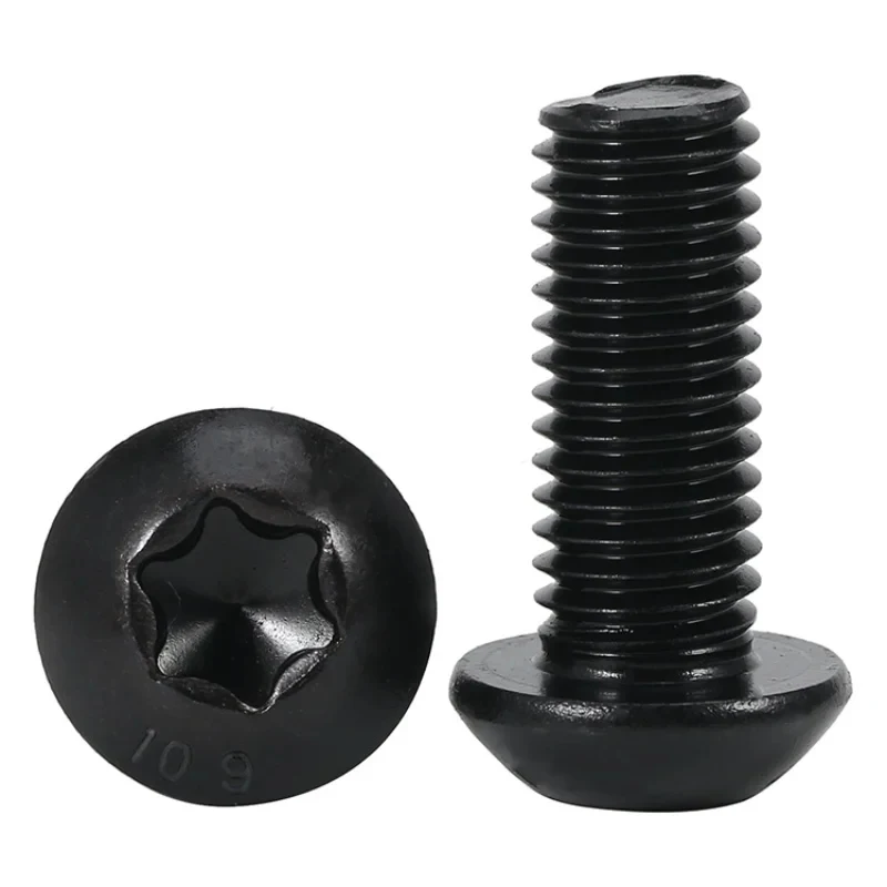 10.9 Grade Alloy Steel Black Torx Button Head Screws M3 M4 M5 M6 M8 M10 / Anti Vandal Security Bolts with Tamper Proof Drive