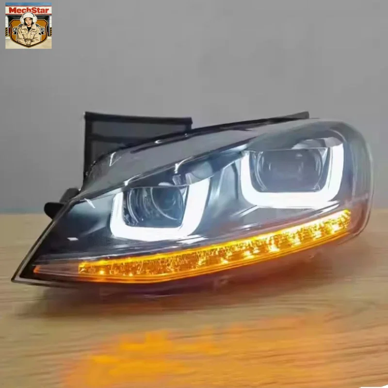 

Для Volkswagen VW Golf 7: Модифицированные галогенные фары на LED с дневными ходовыми огнями и указателями поворота (комплект)