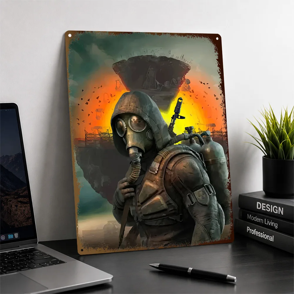 STALKER 2 Printed Poster Personalized Aluminum Metal Sign Battlefield Squad Design Wall Art For Battle Collectors In Game Room