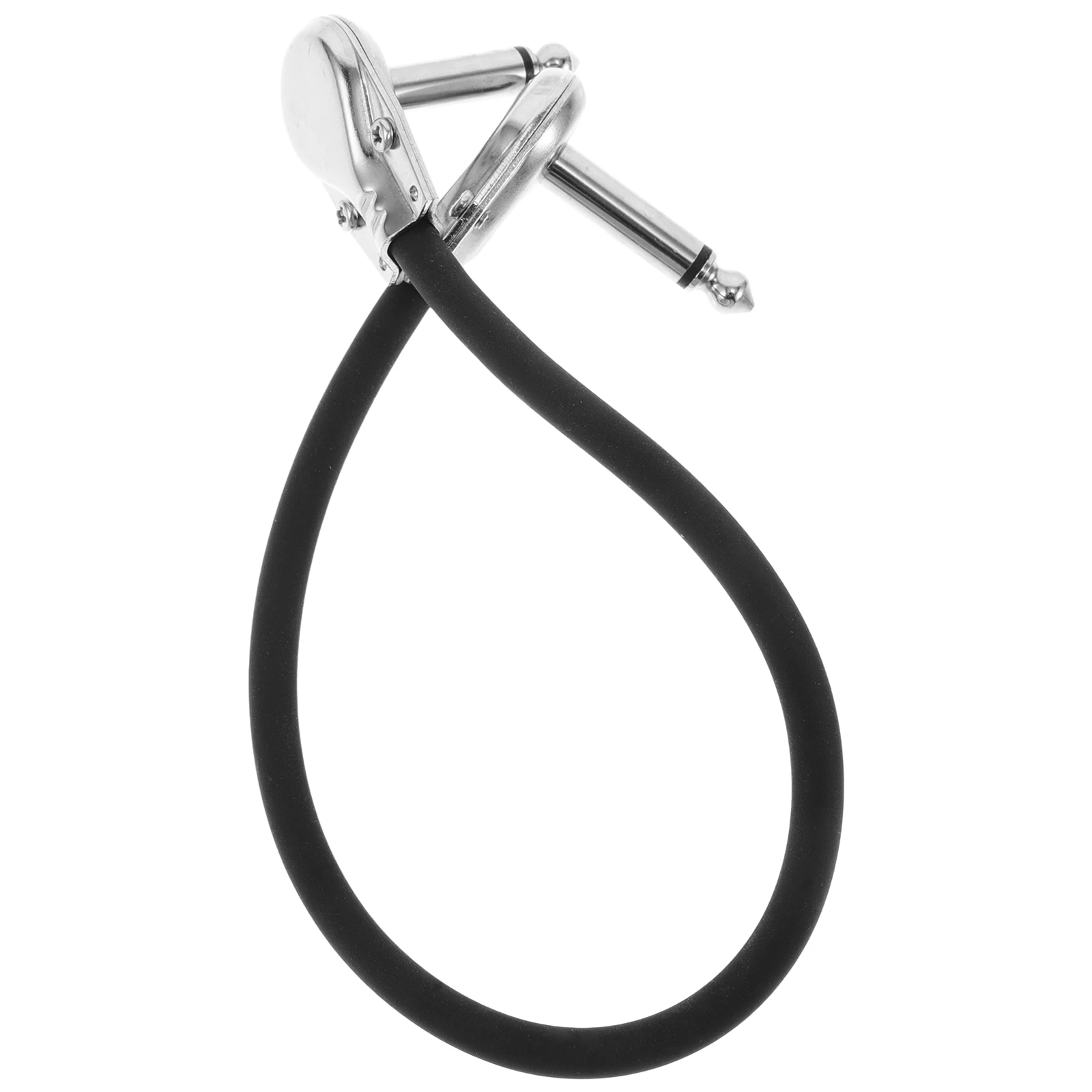 

Electric Guitar Patch 6.5Mm Flat Head Short Instrument Cable For Effects Pedal Noise Reduction Brass Wire Durable Reliable
