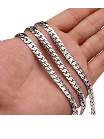 20-60cm 5mm Silver Color luxury brand design noble Necklace Chain For Woman Men Fashion Wedding Engagement Jewelry
