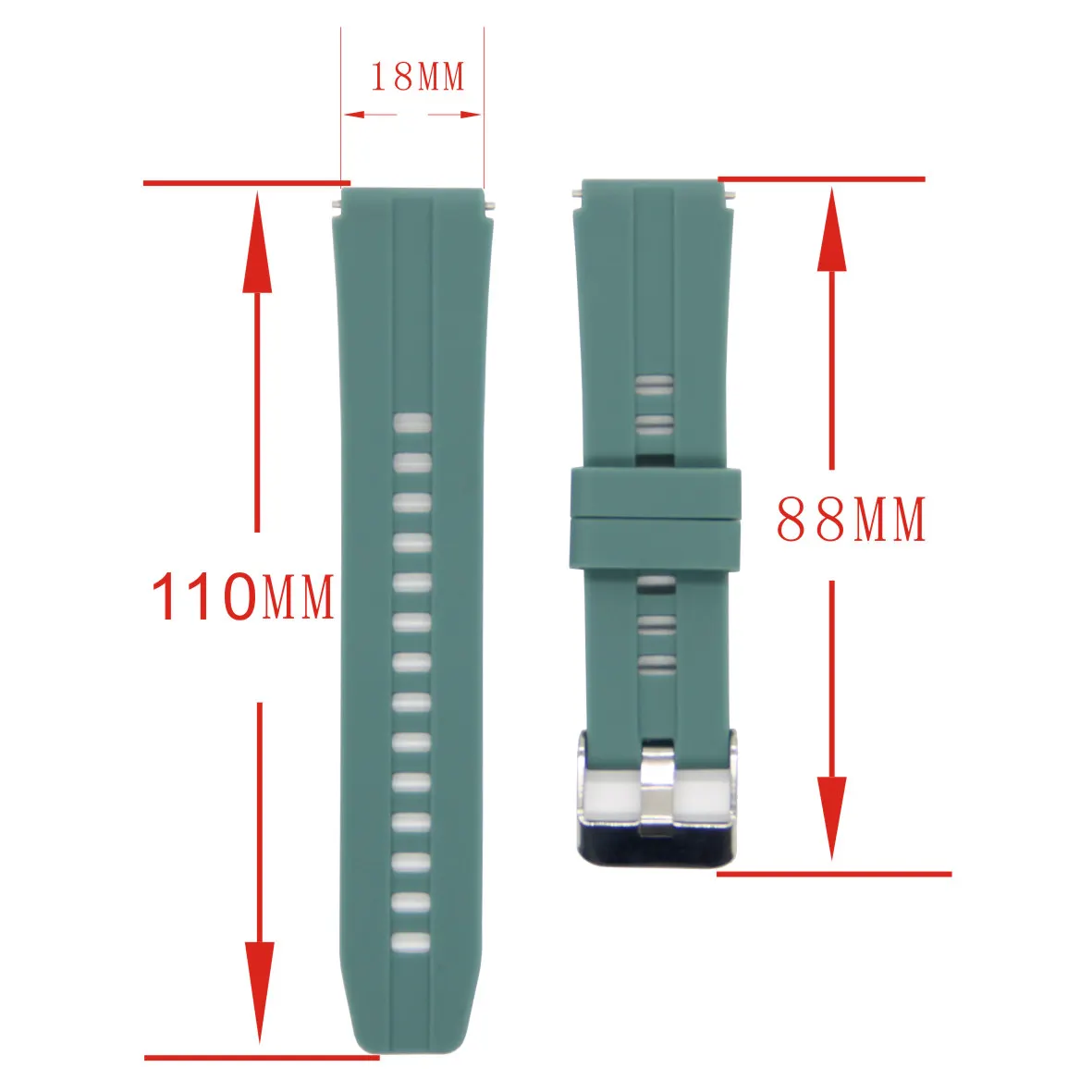 18 мм ремешок для часов для Huawei B5, мягкий силиконовый быстросъемный модный дышащий прочный водонепроницаемый спортивный ремешок для умных часов для мужчин и женщин