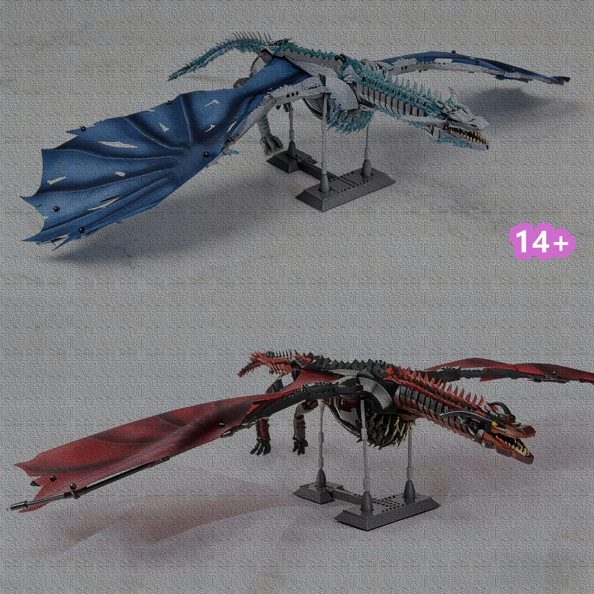 

Конструктор «Дракон Смауг» из 1889 деталей, модель животного, строительные блоки с функцией выдувания огня, кирпичики для детей, подарки MOC