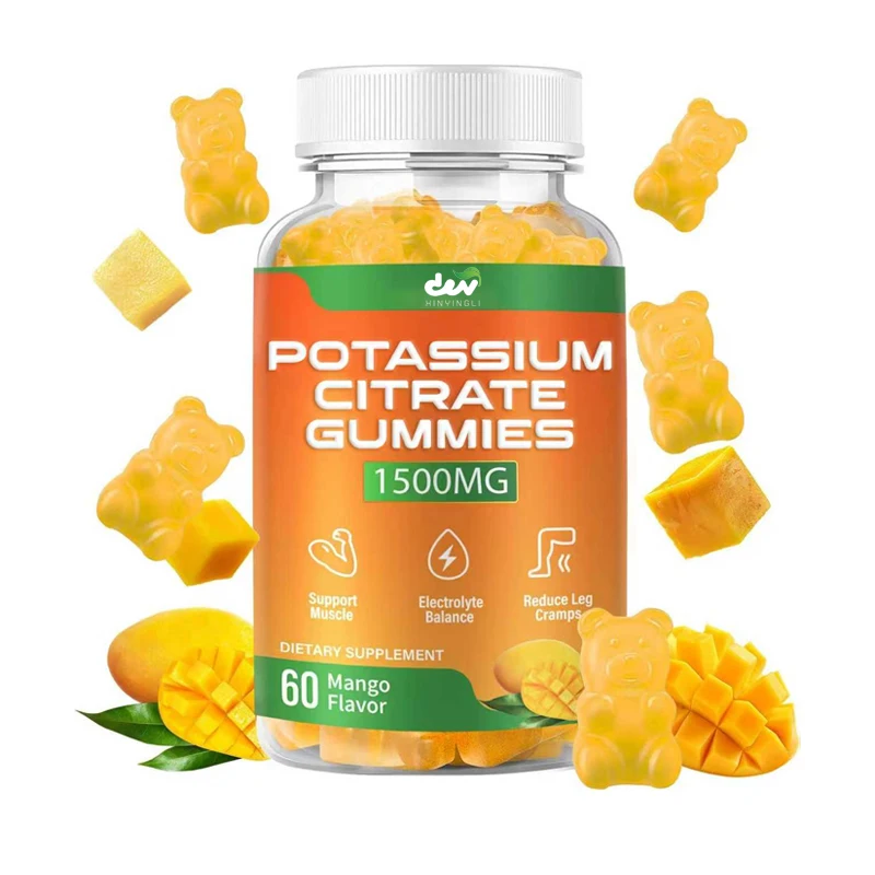 

Potassium Citrate 1500mg Soft Candy - Supports Leg Spasms and Muscle Health, Vegetarian, Non GMO