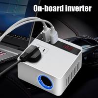 150W Car Power Inverter 12V/24V To 220V Cigarette Lighter Power Supply Inverter Adapter With 3 USB Fast Charging Converter