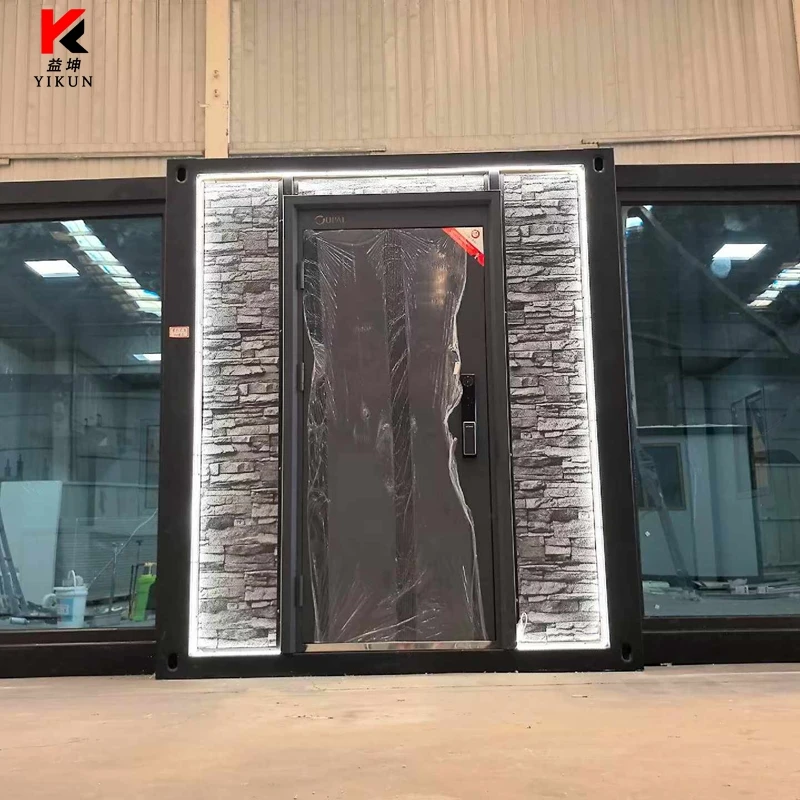 New Design Outdoor 20ft Waterproof Folding Expandable Steel Container House 2 Bedrooms with Bathroom Kitchen Residential