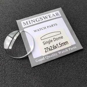 Kaca Jam Tangan Mineral Berkubah Tunggal dengan Ketebalan Tepi 1.5Mm Kristal Bulat dengan Diameter 30Mm-39.5Mm Lensa Pembesar untuk Reparasi Jam Tangan YZC9205