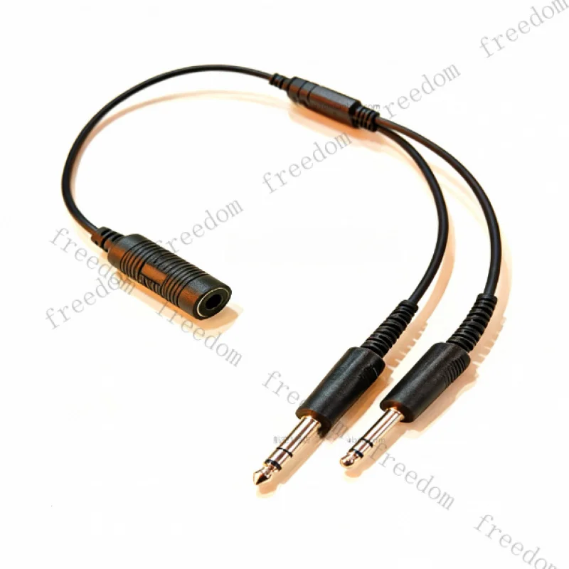 HJY  For U174 Helicopter Headset to GA General Aviation Adapter Plug Converter