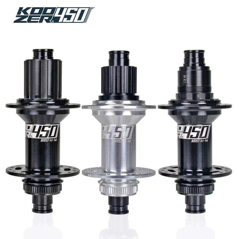 Koozer 450 32 Hole Center Lock J-bend Boost Rear Hub HG XD MS 8-12s Cr-Mo Steel Axle 5x141mm 12x148 Bike Parts MTB Bicycle Hubs