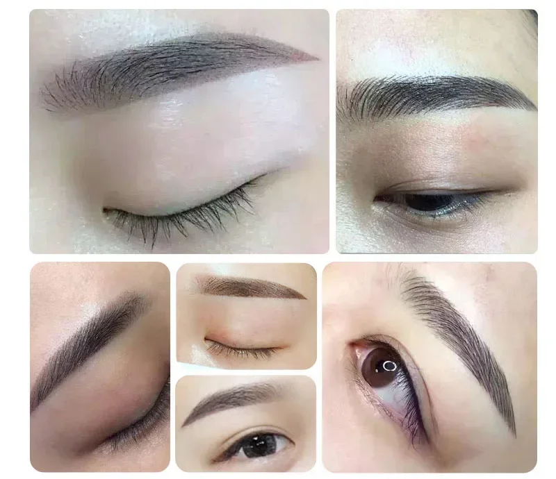 0.15mm 50 Pz Laminas Nano Tebori Microblading Nero 12/14/16/18 Flex U Forma Aghi per tatuaggio Lama Trucco permanente Penna per sopracciglia