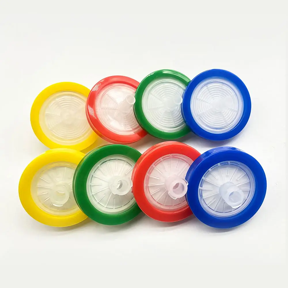 0.22/0.45um 100pcs Premium Disposable Hydrophilic Hydrophobic Syringe Filter for Lab Use Sterile Membrane Filter Syringe