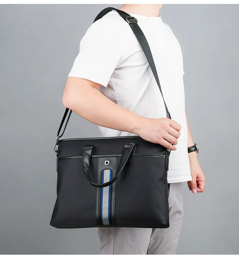 Nuova borsa da uomo minimalista, borsa a tracolla singola casual e alla moda, valigetta a tracolla di grande capacità resistente all'acqua