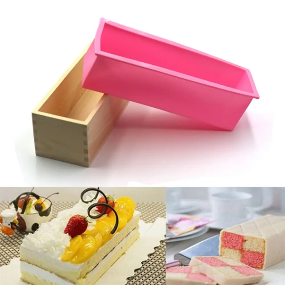 

1200ml Silicone Soap Mold Rectangular Shape Reusable Soap Making Mold DIY Handmade Wooden Box Soap Box Toast Mold